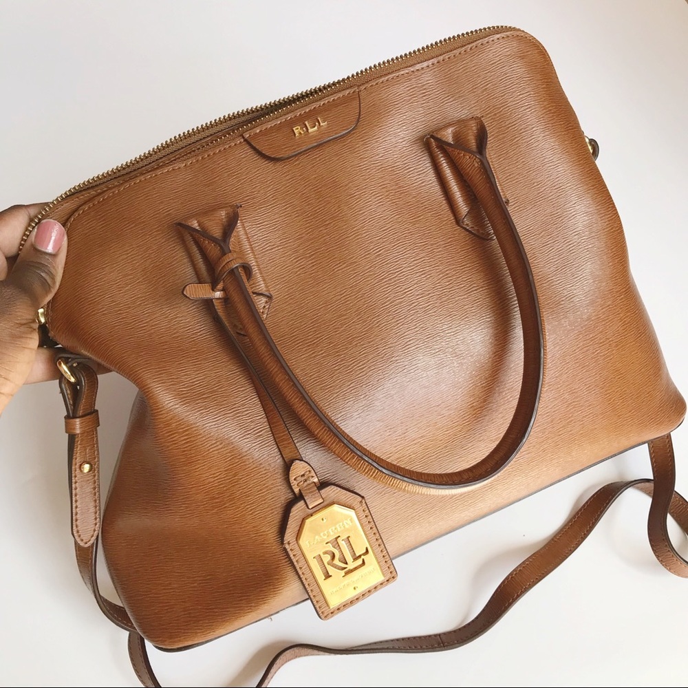 Lauren Ralph Lauren RLL Chestnut Leather Bag - Picture 6 of 8
